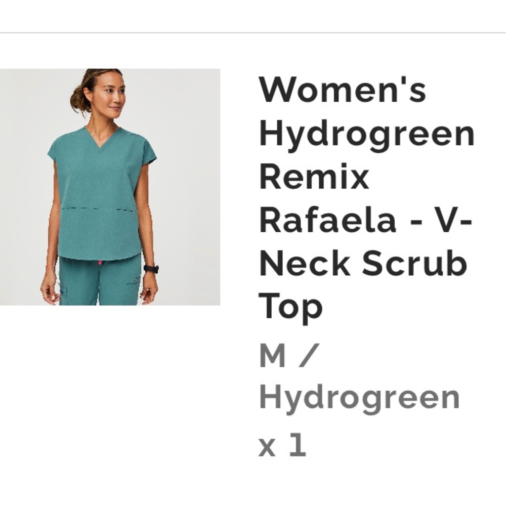 Figs scrub top hydro green Rafaela remix